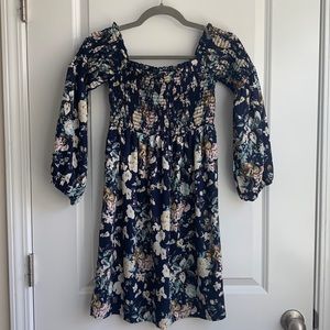 Dry Goods Soprano Floral Mini Long Sleeve Dress
